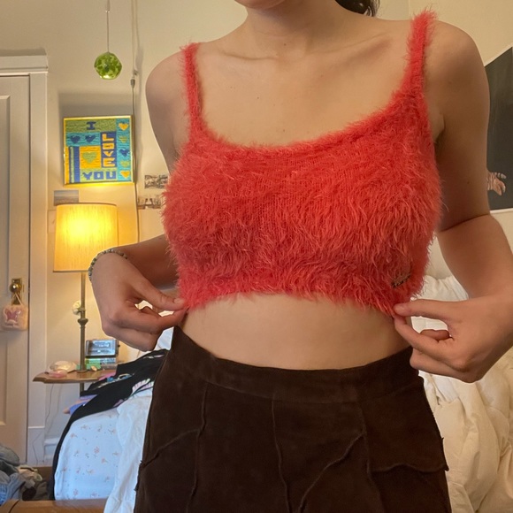 UNIF Tops - UNIF PINK FUZZY TANK🌸🧠👛🦄🪷.